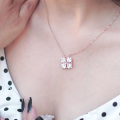 Magnetic Four Hearts Necklace