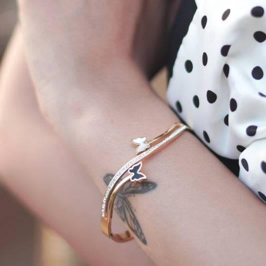Black-White Butterfly Bracelet