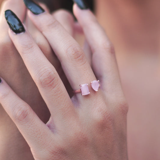 Cute Little Pink Rose Gold Ring