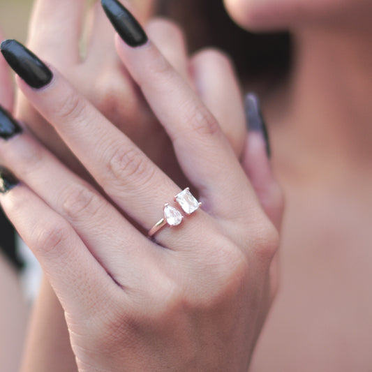 Classic White Rose Gold Ring