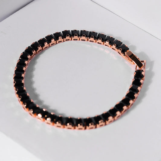 Black Diamond Rose Gold Bracelet