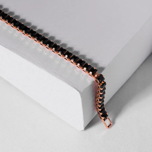 Black Diamond Rose Gold Bracelet
