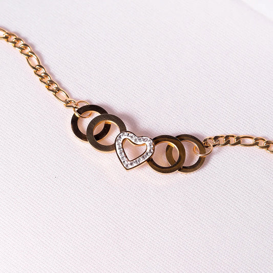 Elegant Chained Heart Bracelet