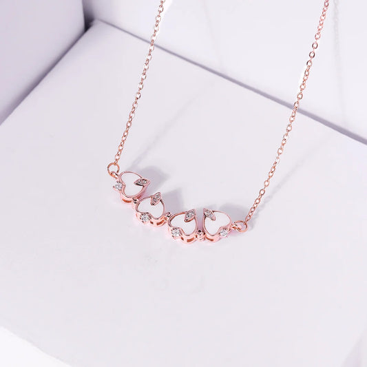 Magnetic Four Hearts Necklace