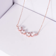 Magnetic Four Hearts Necklace
